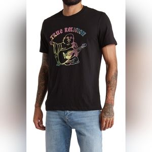 NWT True Religion Tie Dye Buddha Logo Graphic T-Shirt Size L